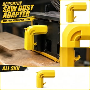 Table Saw Dust Collector Adapter with Double Hose Connector, Universal Dust Collection for Miter Saw and Woodworking, Vacuum Hose Adapter 1 Pack