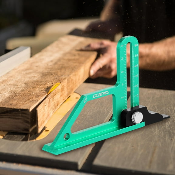 Table Saw Height Gauge Ruler Aluminium Alloy Table Saw Height Measuring Ruler Double Scale Table Saw Height Gauge High Accuracy Table Saw Gauge Ruler for Woodworking