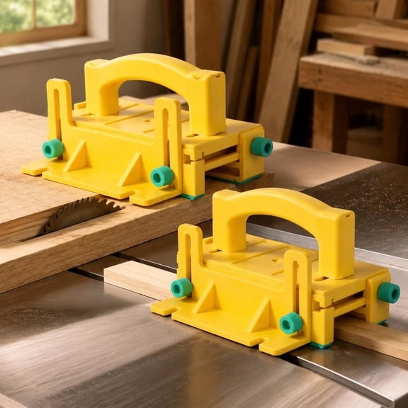 Table Saw Push Block, 3D Adjustable Control, Compatible with Table Saws, Router Tables, Band Saws, Jointers, 2 Pack