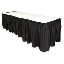 Table Set Linen-Like Table Skirting, Polyester, 29" X 14 Ft, Black | Bundle of 5 Each