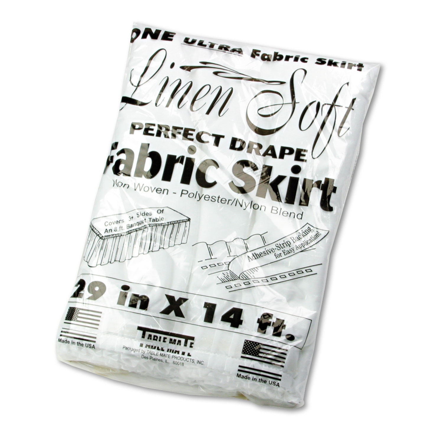 Table Set Linen-Like Table Skirting, Polyester, 29 Table Set Linen-Like Table Skirting, Polyester, 29