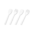 thumbnail image 1 of Table Set Plastic Serving Forks and Spoons White, 24 Forks, 24 Spoons per Pack, 1 of 5