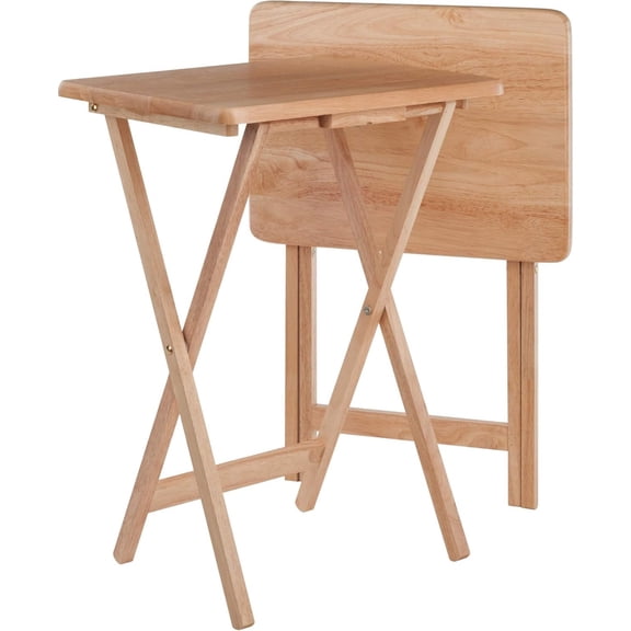 Table Set Small Home Winsome Alex of 2 Foldable Snack Tables Easy