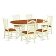 thumbnail image 1 of Table Set with 6 Table & 6 Chairs, Buttermilk & Cherry - 7 Piece, 1 of 1