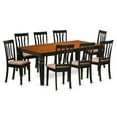 thumbnail image 1 of Table Set with One Logan Table & 8 Chairs, Black & Cherry - 9 Piece, 1 of 1