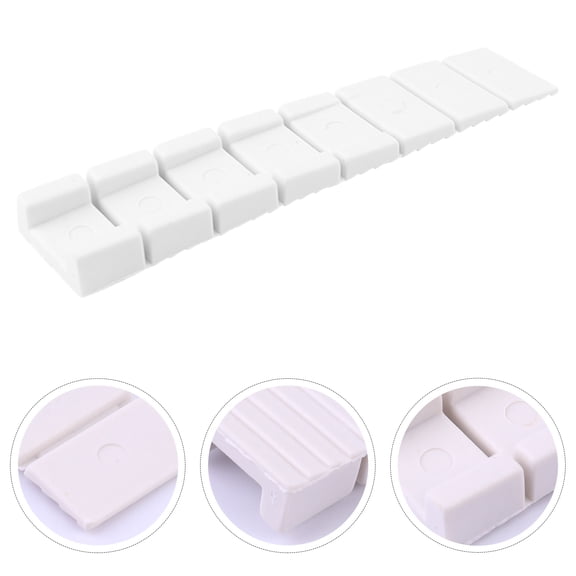 UEETEK Furniture Risers for Sofas 20 Pcs Leveling Pads White ABS Grooved Bottom Surface