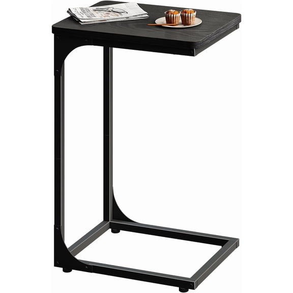 Table Side Table Set of 2 Living Room Sets C Shaped Couch Tray End Tables Farmhouse, Rustic Brown