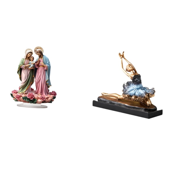 Table Sign Acrylic Desktop Ornament Smooth Surface Ballet Dancer Statue for Home Fireplace Holiday Decor