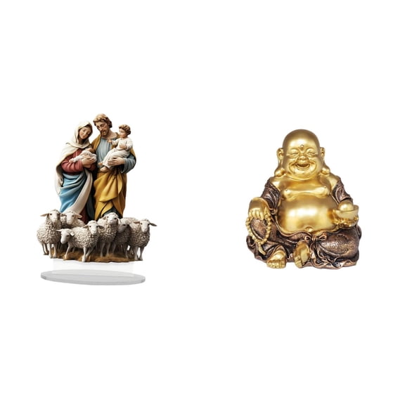 Table Sign Buddha Statue Acrylic Desktop Decor Lightweight Material for Home Office Holiday Centerpiece