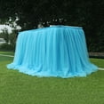 thumbnail image 1 of Table Skirt Baby Shower 3.28ft Tulle Table Skirting Rectangle Tutu Table Decoration Table Cloth for Wedding Bridal Shower Baptism Birthday Party Christening Banquet Table Decorations, 1 of 3