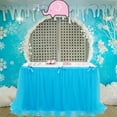 thumbnail image 1 of Table Skirt Cozival Table Skirt for Wedding & Party Decor - Festive Dessert Table Decoration for Birthday, Banquet & Buffet, Breathable & Elegant for Rectangle/Round Tables, Party Table Decoration, 1 of 2