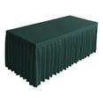 thumbnail image 1 of Table Skirt, Plain Banquet Table Cover with Ruffle Design, Long Tablecloth for Event, Conference, Party Decor, 47.2x15.7x29.5 Inches, 1 of 6