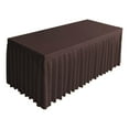 thumbnail image 1 of Table Skirt, Plain Banquet Table Cover with Ruffle Design, Long Tablecloth for Event, Conference, Party Decor, 47.2x15.7x29.5 Inches, 1 of 6