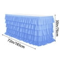 thumbnail image 1 of Table Skirt Pleated Tablecloth Five-layer Pleated Party Tablecloth Suitable For Tables Of Various Shapes, 1 of 2