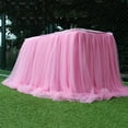 thumbnail image 1 of Table Skirt for Wedding Party Multi Color Tulle Tutu Table Cloth Decor, 1 of 5