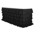 thumbnail image 1 of Table Skirts for Rectangle Tables, 5-Layer Pleated Ruffle Tulle Cloth Decor Birthday Party Afternoon Tea Festival Activities, 1 of 1