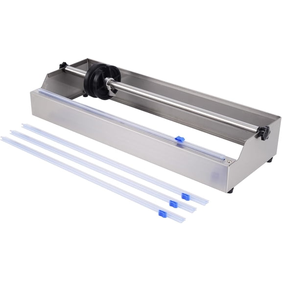 Table Stretch Film Dispenser,500mm Stainless Steel Plastic Wrap Packaging Machine for 19 Inch Shrink and Cling Film, Ideal for Warehouse and Industrial Packing