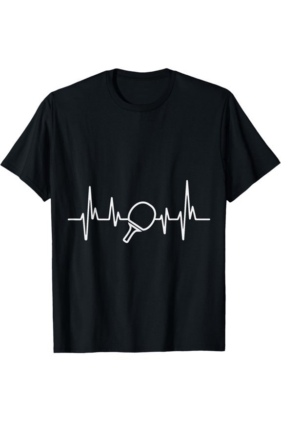 Table Tennis Heartbeat Ping Pong T-Shirt
