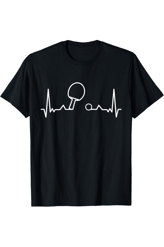 Table Tennis Heartbeat Ping Pong T-Shirt