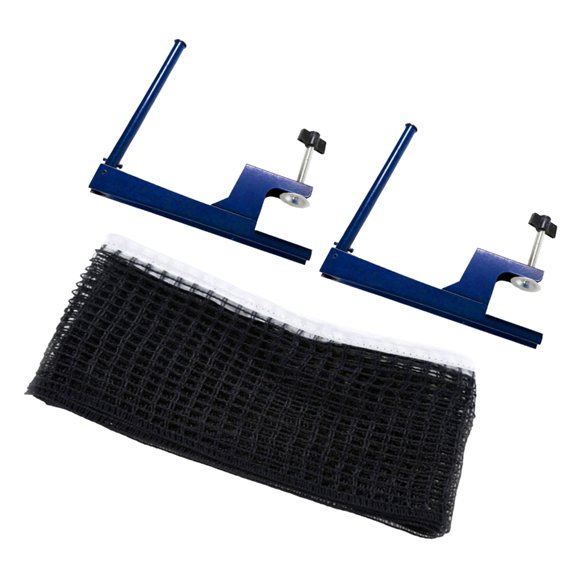 Table Tennis Net and Post Set Folding PingPong Mesh Net Clip Screw Clamp Post