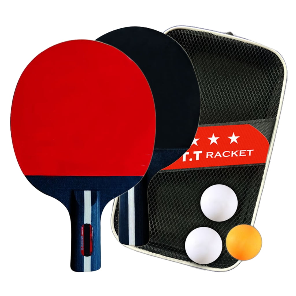 Table Tennis Paddle Pingpong Bat Set Table Tennis Handle Pingpong Training Bat Rubber Racket for Improving Table Tennis