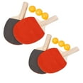 thumbnail image 1 of Table Tennis Paddles with Balls, Table Tennis Paddle Set,Table Tennis Racket Player Set for Indoor & Outdoor Games, 4Rackets with 6 Balls, 1 of 6