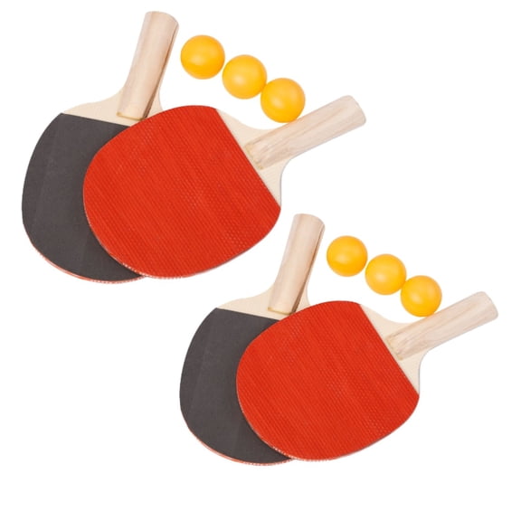 Table Tennis Paddles with Balls, Table Tennis Paddle Set,Table Tennis Racket Player Set for Indoor & Outdoor Games, 4Rackets with 6 Balls