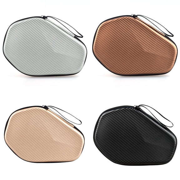 Table Tennis Racket Case Bag Pingpong Paddle Storage Bags Waterproof Portable -Zipper Handbag Table Tennis Accessories Brown Fangkenuo