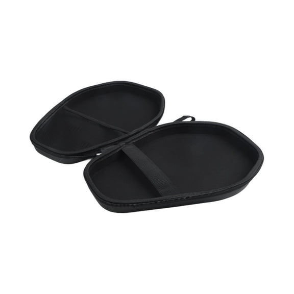 Table Tennis Racket for Case EVA Hard Shell Storage Bag for 2 Paddles and 6 Balls, Shockproof Protective Cover with Soft Lining and Hand Strap, Portable for Ping Pong Accessory Black