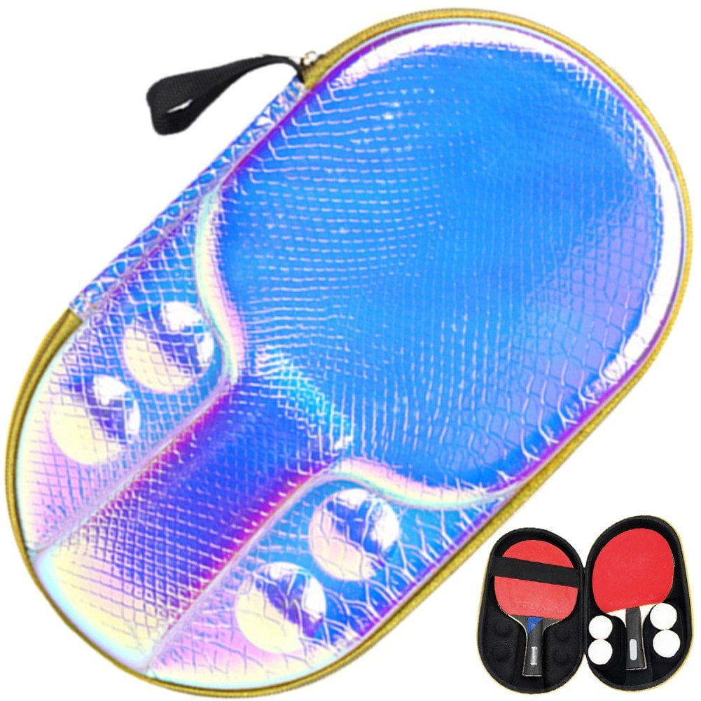 Table Tennis Racket Case with Balls Pouch Ping Pong Paddle Bag Table Tennis Bat Cover for Table Tennis Sports Accessories