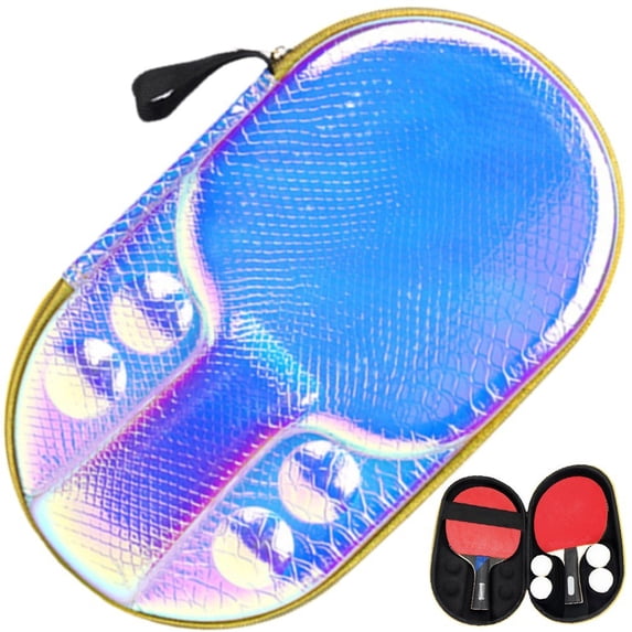 Table Tennis Racket Case with Balls Pouch Ping Pong Paddle Bag Table Tennis Bat Cover for Table Tennis Sports Accessories