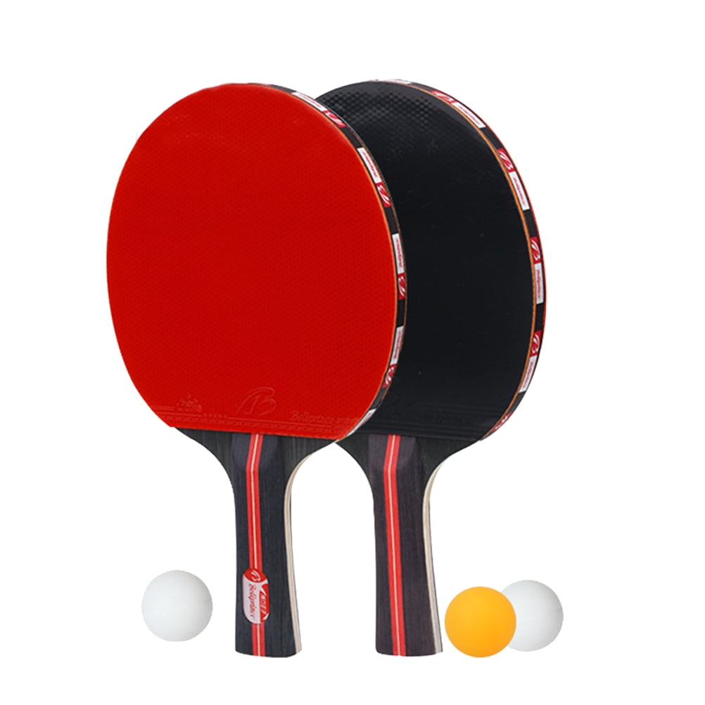 Table Tennis Racket Set for Beginners - Horizontal Grip with Two or Three Training Shots Included