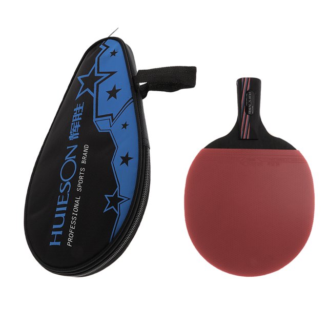 Table Tennis Racket,,Paddle,Penhold Handle, Grip,Carbon Fiber,with Bag Case,Professional Short