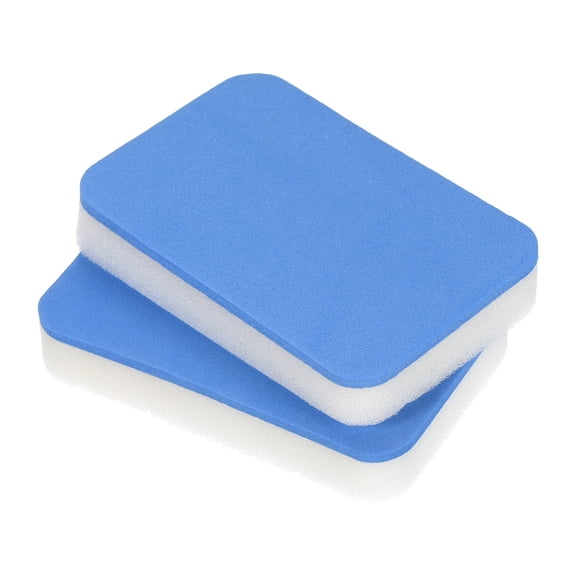 Table Tennis Rubber Cleaner Ping Pong Cleaning Sponge Paddle Cleaner Racket Care Soft, Blue White 2 Pack