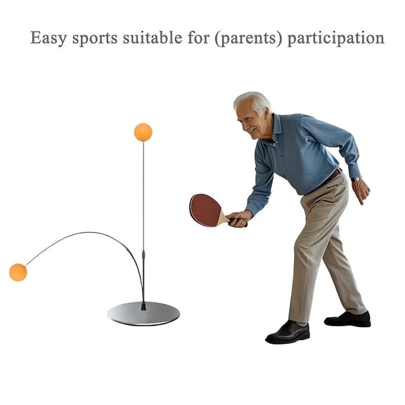 Table Tennis Trainer Set  Easy Setup Solo & Multiplayer Practice Tool with Stable Base, High Elasticity  Improve Coordination & Prevent Myopia  Indoor/Outdoor Use