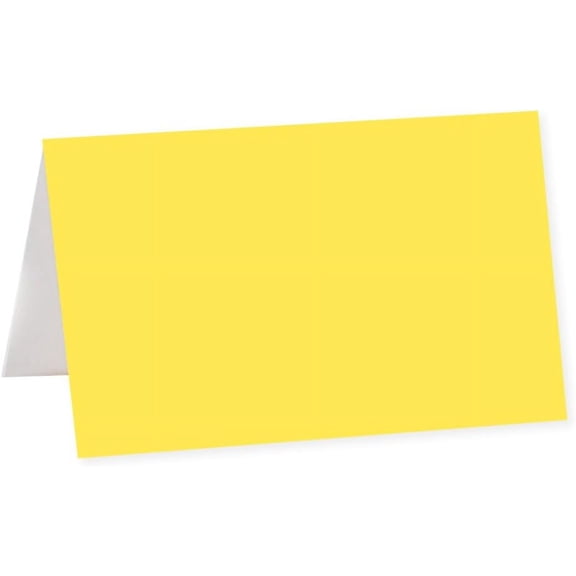 Table Tent Printable s, Yellow 20-Pack, Seat Placement Cards Blank Table Settings Name Card for Baby Bridal Wedding, School Graduation Food Cards Yellow s