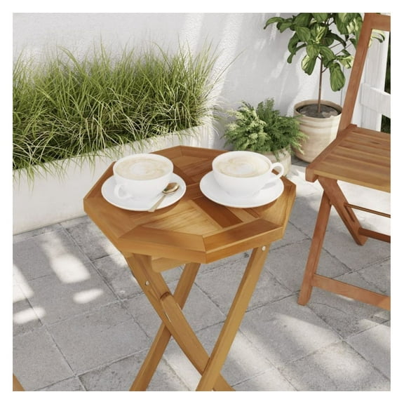 Table Top 15.7"x15.7"x1" Octagonal Solid Wood Teak