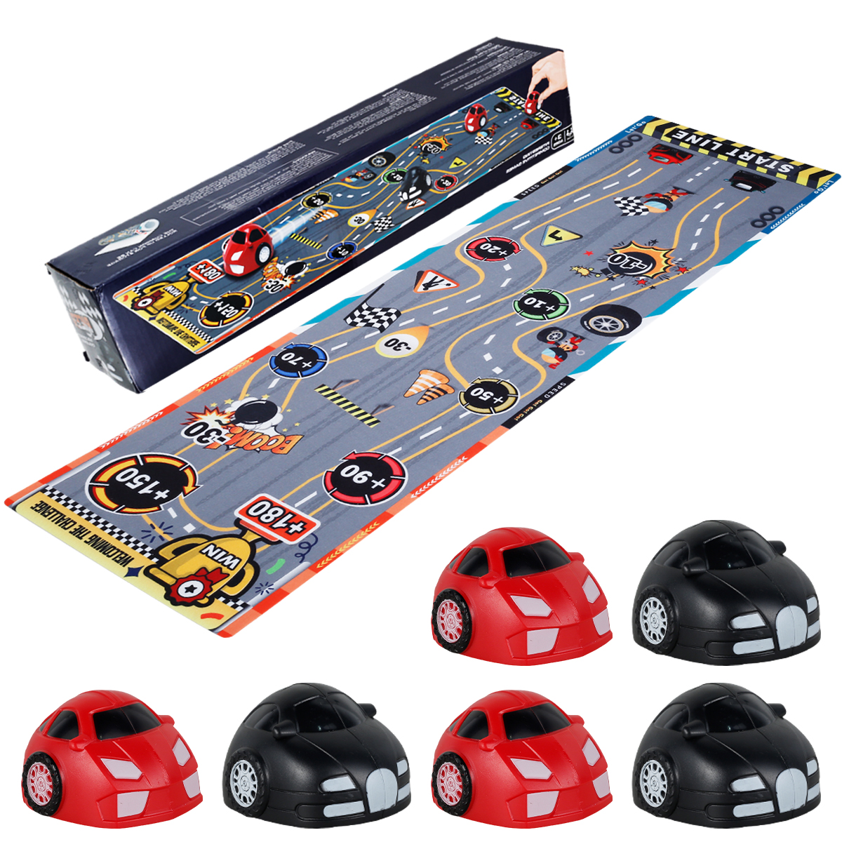 Table Top Car Game Toy Kit Fun Interactive Board Games with Game Mat