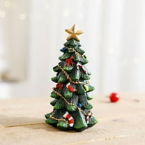 Table Top Christmas Tree,Christmas Tree Aquarium Decoration,Resin Mini Christmas Ornament for Craft,Desktop Decor Fish Tank Decor Set of 1 Decorated Christmas Tree Figurines for Holiday Home Decor