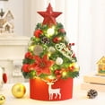 thumbnail image 1 of Table Top Christmas Tree with Lights, Pre-Lit Mini Artificial Christmas Tree with Warm White Light, Tabletop Xmas Tree Set with Star Topper & Skirt for Home Office Desk Decor, Indoor(Red), 1 of 6