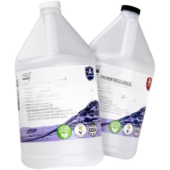 Table Top Epoxy   2 Gallon | 256 oz Kit, Anti-Yellow Highest UV  Resistance,  Safe Epoxy,  Clear Gloss, Bubble Free, Bar & Surface Coat, Tumblers, , DIY