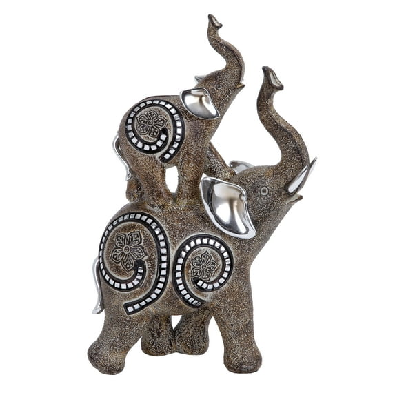 Table Top Polystone Elephant Statue