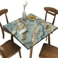 thumbnail image 1 of Table Toppers Square, Gold Veined Marble Pattern Printed on Polyester Outdoor Table Cover, Great for Thanksgiving Feast Holiday Meals, Fit for 32" x 32" Square Tables, 1 of 4