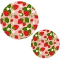 thumbnail image 1 of Table Trivets for Hot Dishes Strawberry Cute Flower Round Trivet Mat 2PCS Kitchen Potholders Heat Resistant Pot Holder for Bowl Teapot Home Decor Gifts, 1 of 7