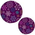 thumbnail image 1 of Table Trivets for Hot Dishes Colorful Snowflake Round Trivet Mat 2PCS Kitchen Potholders Heat Resistant Pot Holder for Bowl Teapot Home Decor Gifts, 1 of 7