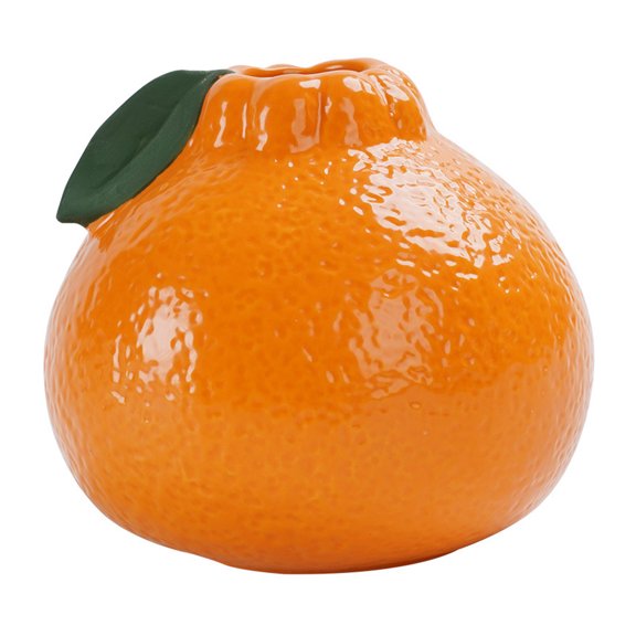 Table Vase Ceramic Craft Vase Orange Shaped Vase Desktop Ceramic Floral Vase