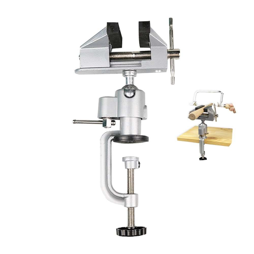 Table Vise Clamp Bench Vise Woodworking Vise with Anvil 360° Swivel