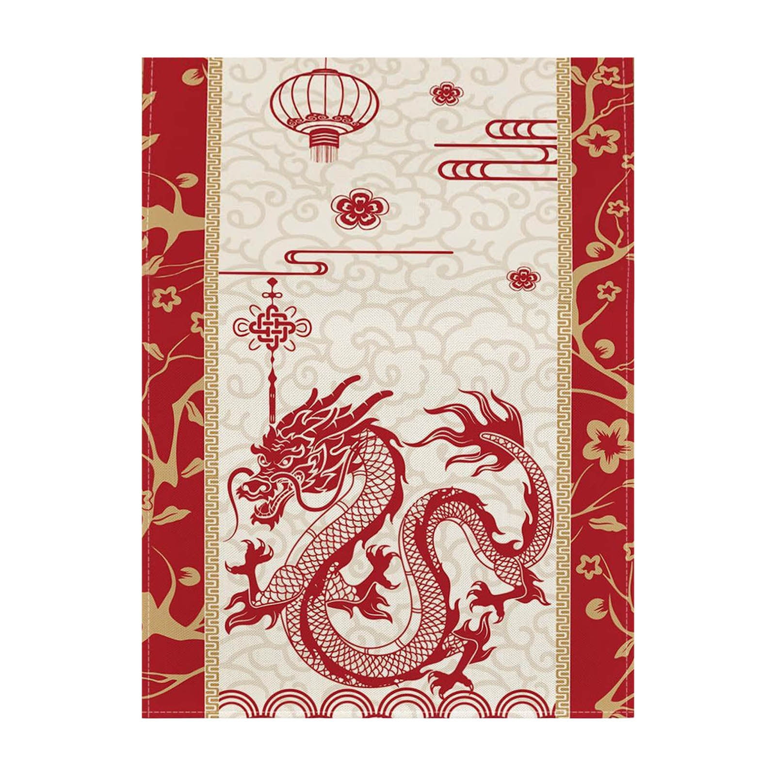 Table Winter 2024 Chinese Zodiac Dragon Table Runner For Spring