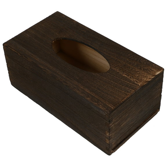 Table Wooden Tissue Box Case Roll Wet Decorative Office
