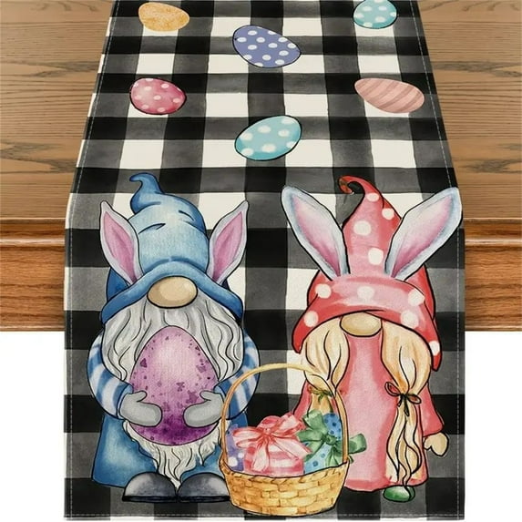 Table cloth,Easter Table Flag Holiday Bunny Egg Little Printed Vintage Easter Decor Tablecloth Easter Home Decorations